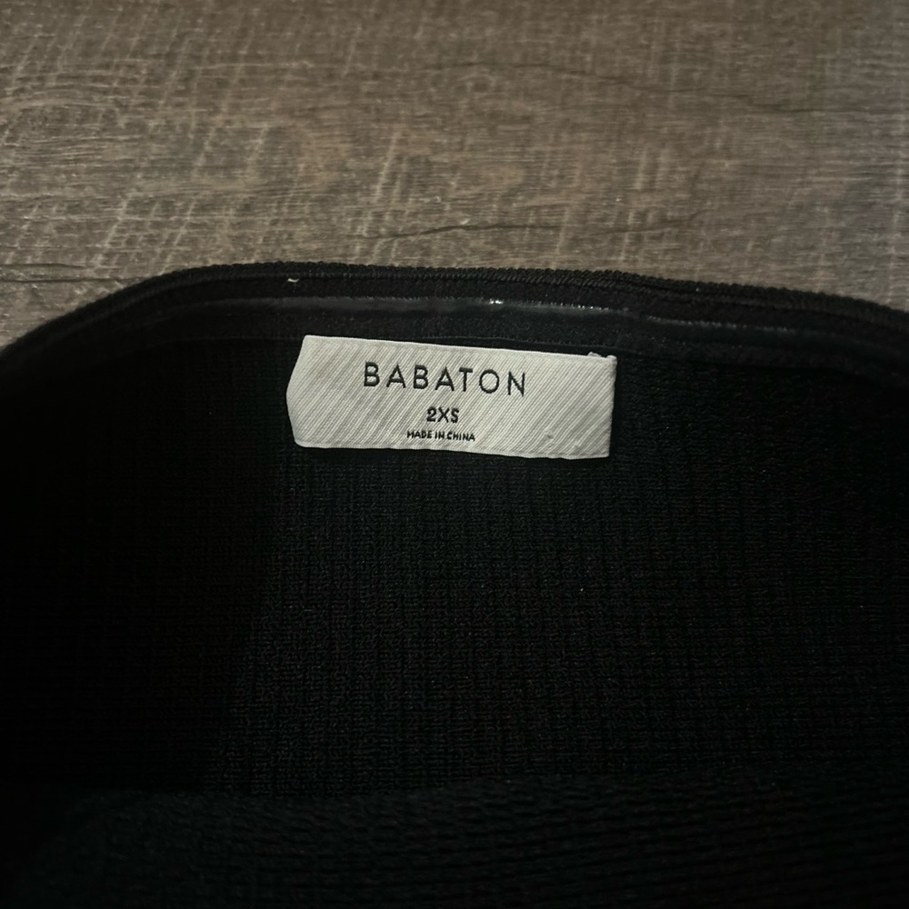 Babaton Sculpt Knit Black Strapless top - Picture 3 of 5